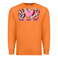 Carrot peace love cure breast cancer Premium Sweatshirt - CowGirlArtShop