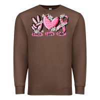 Chestnut peace love cure breast cancer Premium Sweatshirt - CowGirlArtShop