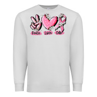 Dove Grey peace love cure breast cancer Premium Sweatshirt - CowGirlArtShop