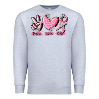 Heather Grey peace love cure breast cancer Premium Sweatshirt - CowGirlArtShop