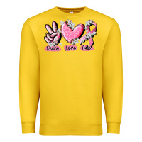 Lemon peace love cure breast cancer Premium Sweatshirt - CowGirlArtShop