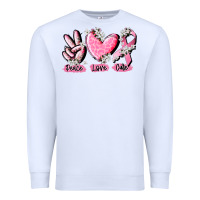 White peace love cure breast cancer Premium Sweatshirt - CowGirlArtShop