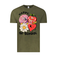 Vintage Olive happy 100 days of school Vintage Tee - MaliasSmallBusiness