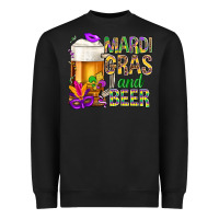 Black Mardi Gras and beer Heavyweight Sweatshirt - BundleAndBundleShop