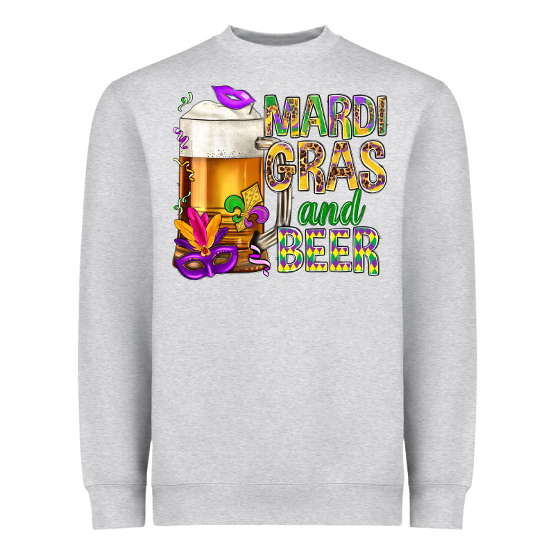 Mardi Gras And Beer Heavyweight Sweatshirt by BundleAndBundleShop | Teevron
