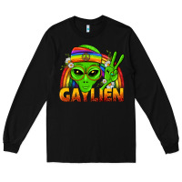 Black Gaylien LGBTQ Pride Long Sleeve Tee - BundleAndBundleShop