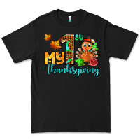 Black my first thanksgiving with turkey Premium Tee - AdoDesignShop