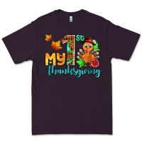 Plum my first thanksgiving with turkey Premium Tee - AdoDesignShop