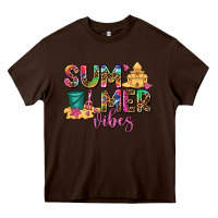 Chocolate Brown summer vibes Heavy Core Tee - AdoDesignShop