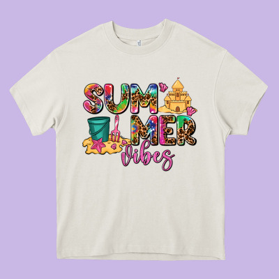 Summer Vibes Heavy Core Tee Designed By Adodesignshop