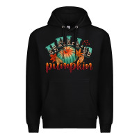 Black hello pumpkin Premium Hoodie - CowGirlArtShop