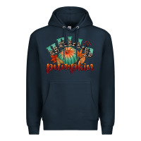 Navy hello pumpkin Premium Hoodie - CowGirlArtShop
