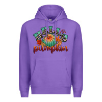 Purple hello pumpkin Premium Hoodie - CowGirlArtShop