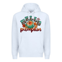 White hello pumpkin Premium Hoodie - CowGirlArtShop