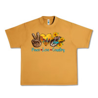 Peanut Butter peace love country cowhide cowboy hat Urban Heavy Tee - AdoDesignShop