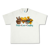 Pistachio peace love country cowhide cowboy hat Urban Heavy Tee - AdoDesignShop