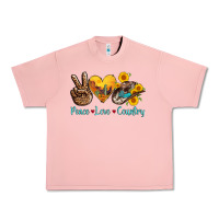 Salmon peace love country cowhide cowboy hat Urban Heavy Tee - AdoDesignShop