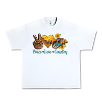 White peace love country cowhide cowboy hat Urban Heavy Tee - AdoDesignShop