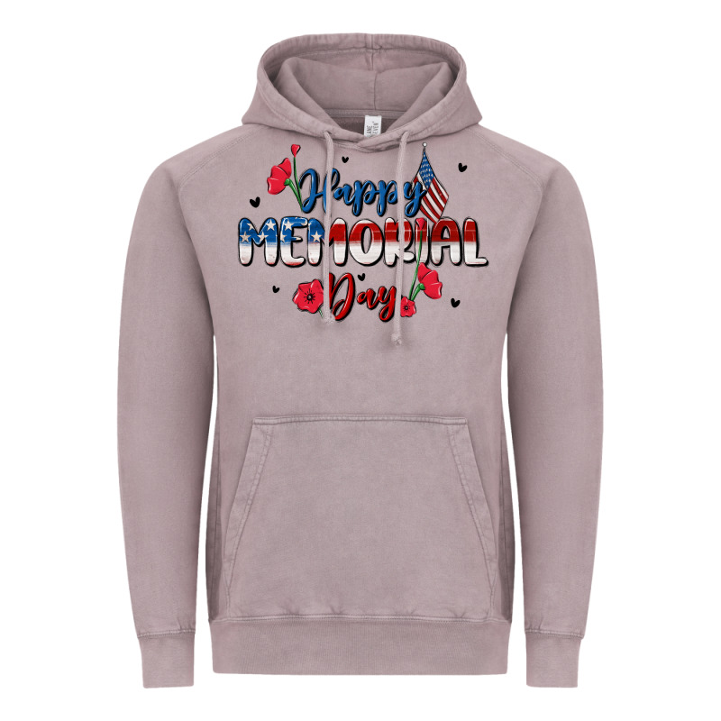 Happy Memorial Day Vintage Hoodie by MaliasSmallBusiness | Teevron