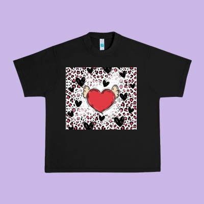 Valentine's Day Hearts Urban Heavy Tee Designed By Maliassmallbusiness