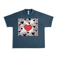 Midnight Navy valentine's day hearts Urban Heavy Tee - MaliasSmallBusiness