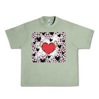 Oil Green valentine's day hearts Urban Heavy Tee - MaliasSmallBusiness