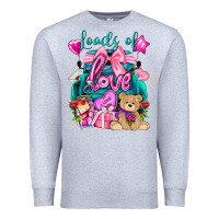 Heather Grey Loads of love truck Valentine's Day Premium Sweatshirt - HowdyJamesFarm