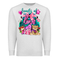 Oatmeal Heather Loads of love truck Valentine's Day Premium Sweatshirt - HowdyJamesFarm