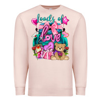 Pale Pink Loads of love truck Valentine's Day Premium Sweatshirt - HowdyJamesFarm
