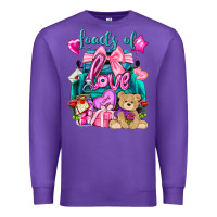Purple Loads of love truck Valentine's Day Premium Sweatshirt - HowdyJamesFarm