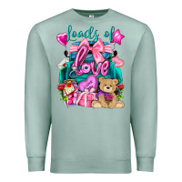 Seafoam Loads of love truck Valentine's Day Premium Sweatshirt - HowdyJamesFarm
