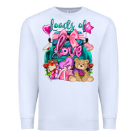 White Loads of love truck Valentine's Day Premium Sweatshirt - HowdyJamesFarm