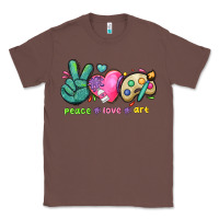 Chestnut peace love art Classic Tee - NancyCooperArtShop