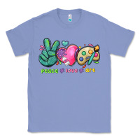Colony Blue peace love art Classic Tee - NancyCooperArtShop