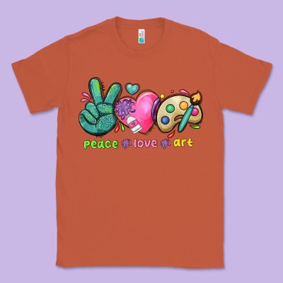 Peace Love Art Classic Tee Designed By Nancycooperartshop