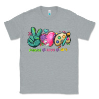 Heather Grey peace love art Classic Tee - NancyCooperArtShop