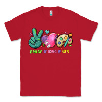 Red peace love art Classic Tee - NancyCooperArtShop