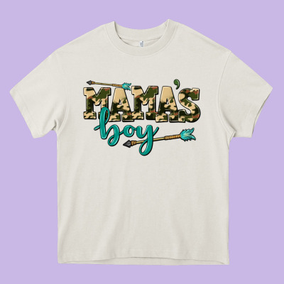 Mama's Boy Heavy Core Tee Designed By Adodesignshop