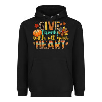 Black give thanks with all your heart Heavyweight Hoodie - CowGirlArtShop
