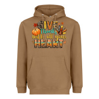 Toasted Coconut give thanks with all your heart Heavyweight Hoodie - CowGirlArtShop