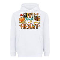 White give thanks with all your heart Heavyweight Hoodie - CowGirlArtShop