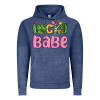 Vintage Denim lucky babe st patrick s day Vintage Hoodie - MaliasSmallBusiness