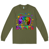 Army Green Western Gaymer Long Sleeve Tee - BundleAndBundleShop
