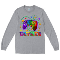 Heather Grey Western Gaymer Long Sleeve Tee - BundleAndBundleShop