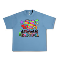 Pebble Blue Different is beautiful Urban Heavy Tee - NancyCooperArtShop