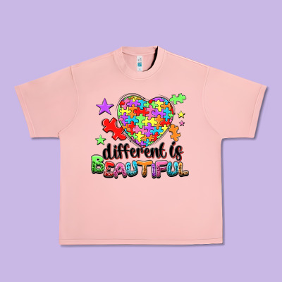 Different Is Beautiful Urban Heavy Tee Designed By Nancycooperartshop