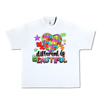 White Different is beautiful Urban Heavy Tee - NancyCooperArtShop