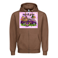 Chestnut Mardi Gras with gnomes Zipper Hoodie - NancyCooperArtShop