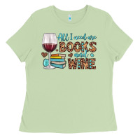 Matcha all i need are books and wine Ladies Tee - JahusDesignShop