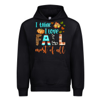 Black i think i love fall most of all Urban Hoodie - BundleAndBundleShop